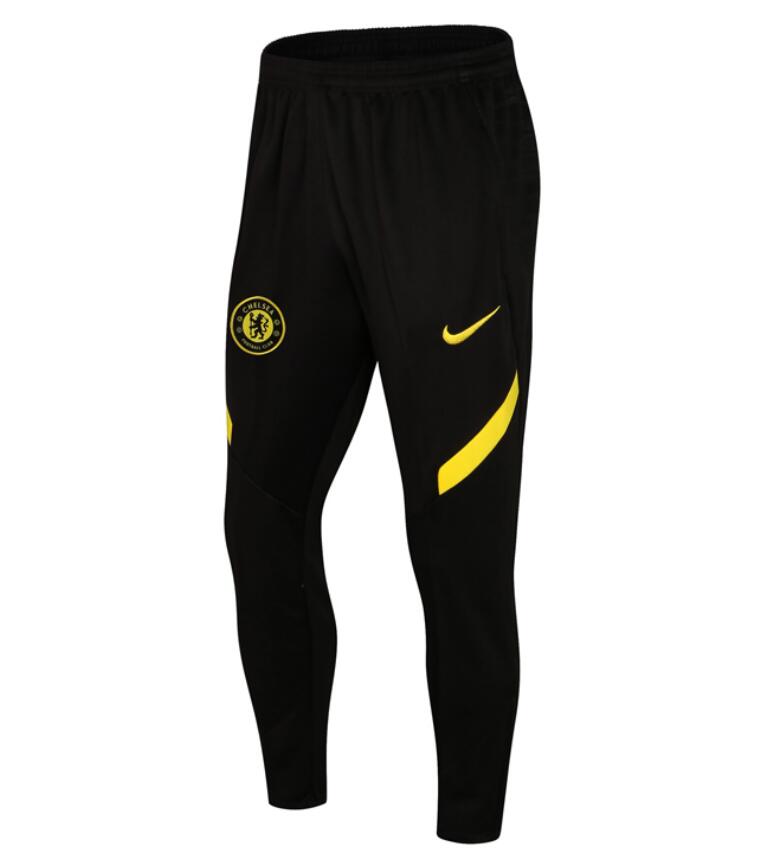 2021/22 Chelsea Black Yellow Training Trousers